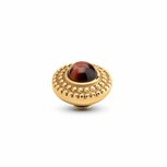 Melano Twisted Bali Bulb Gem Steentje Red Tigereye