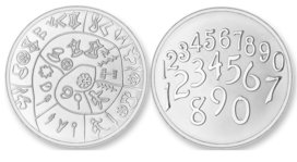 Numbers - Phaitos LARGE MAT Silver Mi Moneda