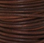 3mm Rond Rood Bruin leder mm-403