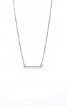 Round Karma Tube Necklace Goldplated Zilver