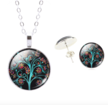 Levensboom Set: Pendant &amp; Oorstekers Bursting out