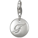 Letter F met zirkonia Esprit Charm 