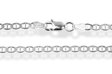 zilveren 80 cm flat Marine collier 