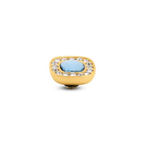 Melano Twisted Cushion Aquamarine Gold