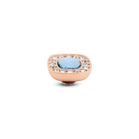 Melano Twisted Cushion Aquamarine Rose