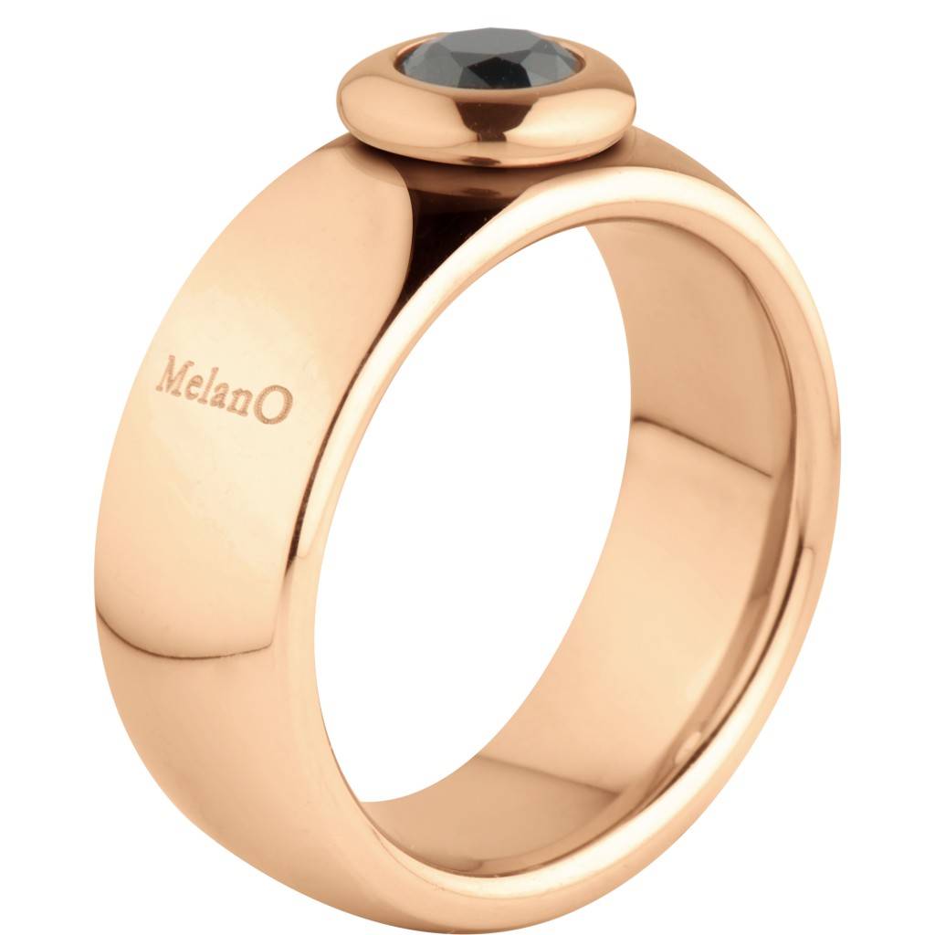 Vivid MelanO Ring Rose Goud Stainless steel Handmadebeads