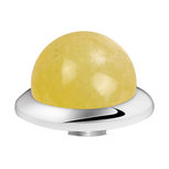 Opschroef Bol edelsteen Gele Calciet Melano Stainless Steel Opschroef Bol edelsteen Gele Calciet Melano Stainless Steel