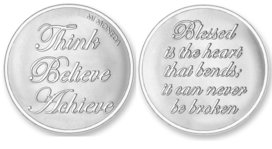 Think Believe Achieve - Blessed is the Heart Silver Mi Moneda Think Believe Achieve - Blessed is the Heart Silver Mi Moneda