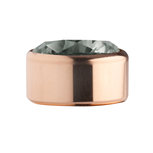 Antracite Rose Gold Stainless Steel CZ Zetting Opschroef MelanO Antracite Rose Gold Stainless Steel CZ Zetting Opschroef MelanO