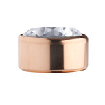 Chrystal Rose Gold Stainless Steel CZ Zetting Opschroef MelanO Chrystal Rose Gold Stainless Steel CZ Zetting Opschroef MelanO