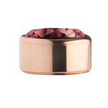 Dark Red Rose Gold Stainless Steel CZ Zetting Opschroef MelanO Dark Red Rose Gold Stainless Steel CZ Zetting Opschroef MelanO