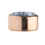 Jeans Blue Rose Gold Stainless Steel CZ Zetting Opschroef MelanO Jeans Blue Rose Gold Stainless Steel CZ Zetting Opschroef MelanO