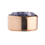 Lavender Rose Gold Stainless Steel CZ Zetting Opschroef MelanO Lavender Rose Gold Stainless Steel CZ Zetting Opschroef MelanO
