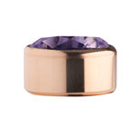 Purple Rose Gold Stainless Steel CZ Zetting Opschroef MelanO Purple Rose Gold Stainless Steel CZ Zetting Opschroef MelanO