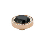 Vivid Zirkonia Black en Chrystal Buitenzijde Oval RoseGold MelanO Vivid Zirkonia Black en Chrystal Buitenzijde Oval RoseGold MelanO