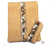 Ipad/Tablet Sleeve Zipper Camel Scottish Babouche Baboos Ipad/Tablet Sleeve Zipper Camel Scottish Babouche Baboos