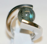 Zilver 925 Briljant Cateye Ring Combi MelanO - Diverse maten Zilver 925 Briljant Cateye Ring Combi MelanO - Diverse maten