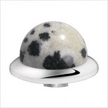 Opschroef Bol edelsteen Dalmatian Jasper Melano Stainless Steel Opschroef Bol edelsteen Dalmatian Jasper Melano Stainless Steel