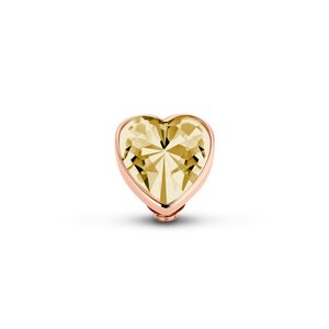 Heart Steentje Champagne Twisted Melano