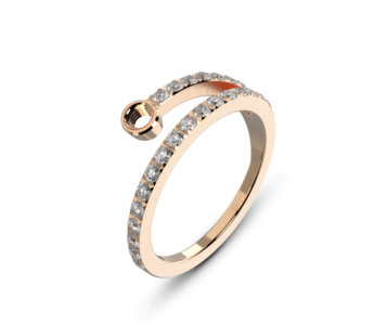 Melano Twisted Tamina CZ Ring - Rose