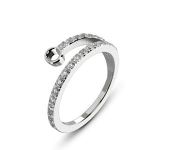 Melano Twisted Tamina CZ Ring - Silver