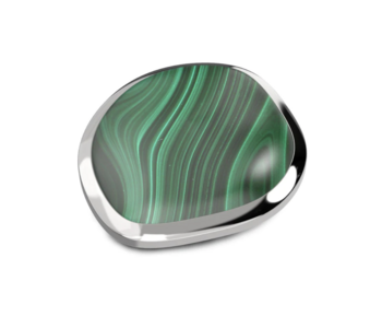 Melano Kosmic Malachite Shaped Disk Steen