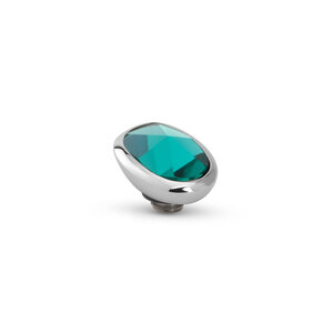 Melano Twisted Cloudy Oval Steentje Turquoise