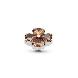 Melano Twisted Heart Clover Steentje Coffee