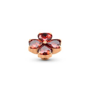 Melano Twisted Heart Clover Steentje D.D. Garnet