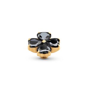 Melano Twisted Heart Clover Steentje Black