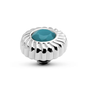 Melano Twisted Crystal Flower Steentje Teal