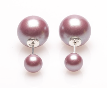 Karma Double Dots Violet Oorbellen 11136