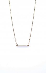 Round Karma Tube Necklace Goldplated Zilver
