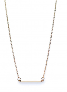 Square Karma Tube Necklace Goldplated Silver