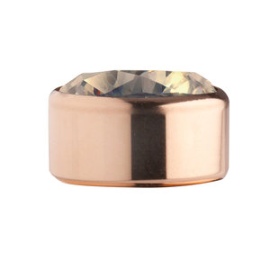 Salmon Rose Gold Stainless Steel CZ Zetting Opschroef MelanO
