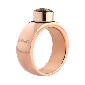 Sturdy 8mm Rose Gold Stainless Steel Opschroef Ring MelanO