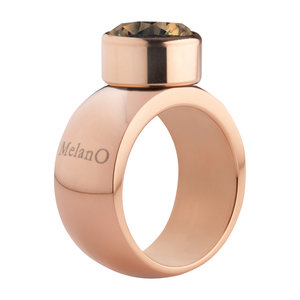 Sturdy 10mm Rose Gold Stainless Steel Opschroef Ring MelanO