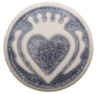 Queen silver Glitter Babouche Baboos Drukker 