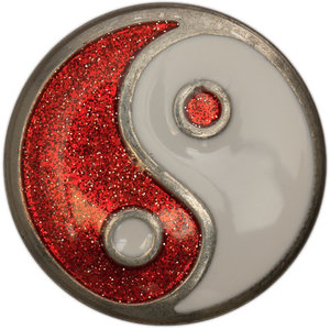 Yin yang red Babouche Baboos Drukker