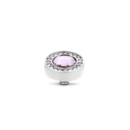 Halo Round CZ Light Rose Twisted MelanO