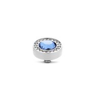 Halo Round CZ Light Sapphire Twisted MelanO