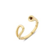 Open Loop Twisted Ring Gold Melano