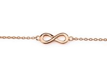Inifnity Trendy Armband Rose Gold Plated (zilver )