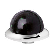 Opschroef Bol edelsteen Green Aventurijn ( Goldstone ) Melano Stainless Steel