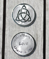 Large Charmed ( Triquetra ) - Where There is Love Silver
