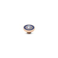 Petrol Blue Resin Pearl Vivid Melano Rose Gold