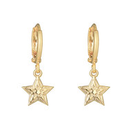  Oorbellen Sparkling Star met zirkonia Gold