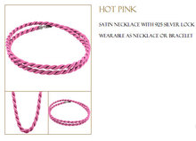 52cm Mi Moneda Zijde Armband Hot Pink