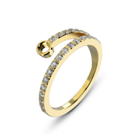 Melano Twisted Tamina CZ Ring - Gold