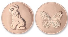 Lucky Elephant & Butterfly Rose Gold Mi Moneda